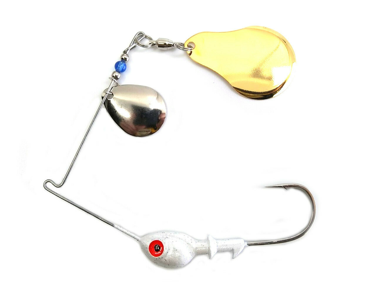Spinnerbait Colorado Nickel/Chopper Gold Plain Blades