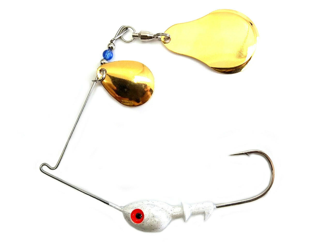 Spinnerbait Colorado/Chopper Gold Plain Blades