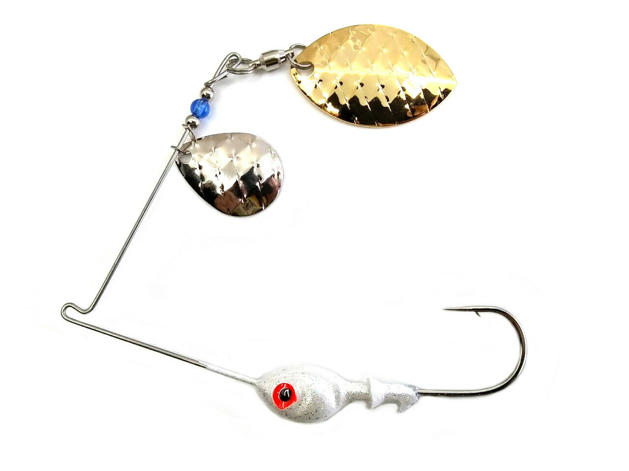 Spinnerbait Colorado Nickel Scale/Wide Willow Gold Scale Blades