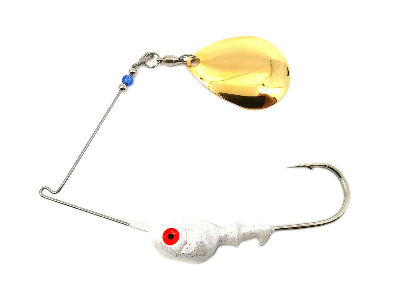 Spinnerbait Single Spin Colorado Gold Plain Blade