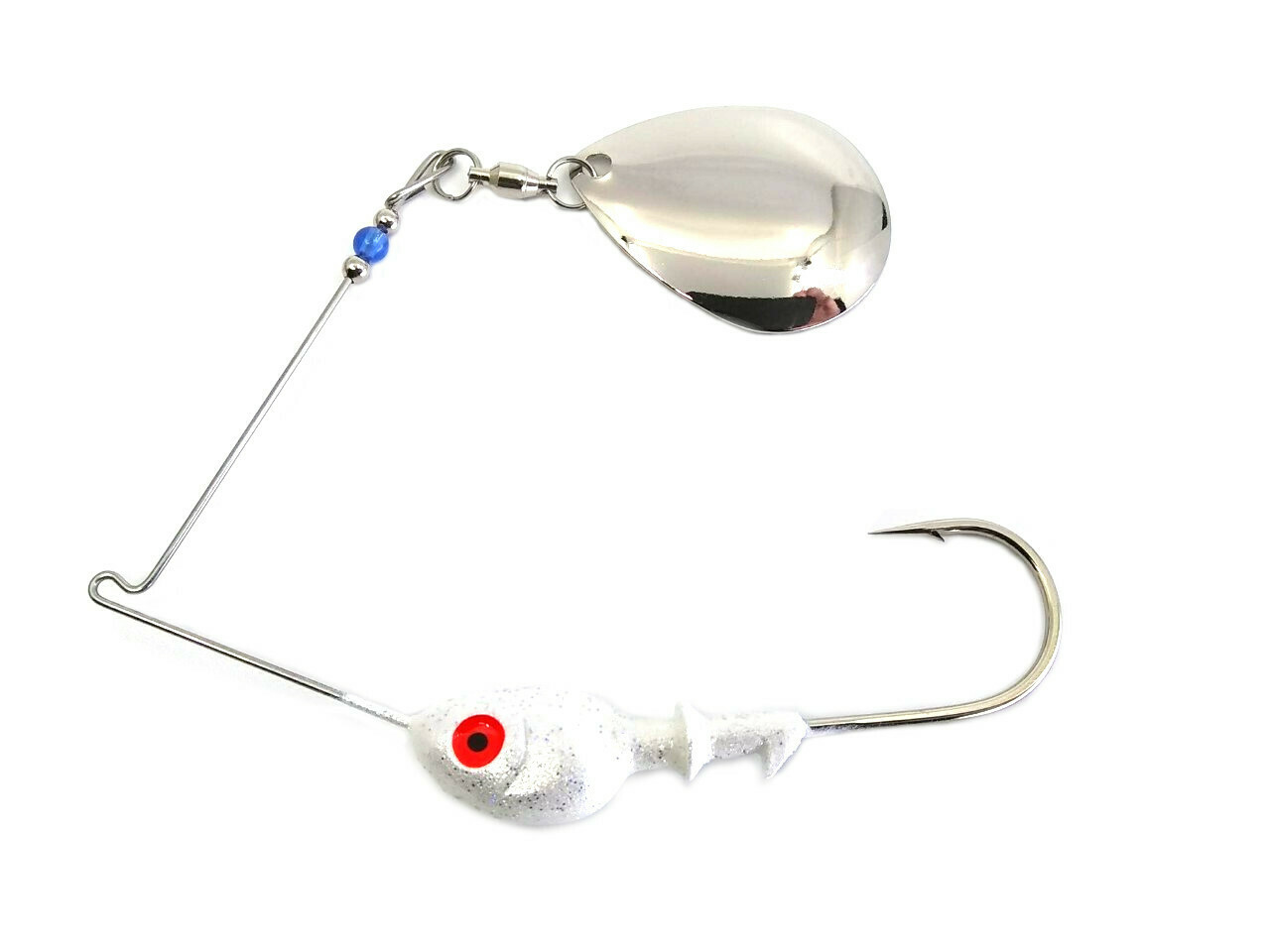 Spinnerbait Single Spin Colorado Nickel Plain Blade