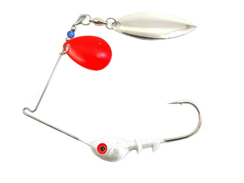 Spinnerbait Colorado Red/Willow Nickel Plain Blades