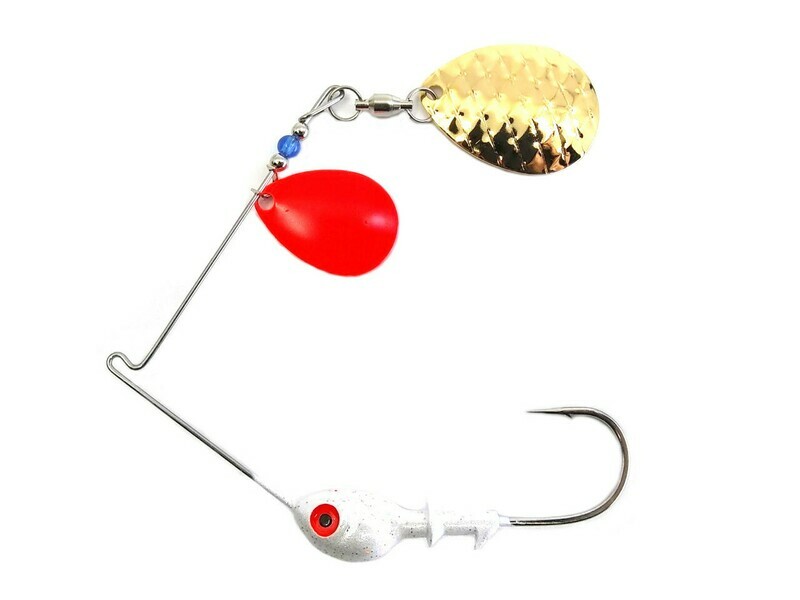 Spinnerbait Colorado Red/Colorado Gold Scale Blades
