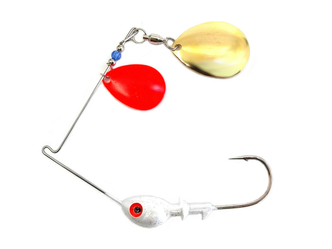 Spinnerbait Colorado Red/Colorado Gold Plain Blades