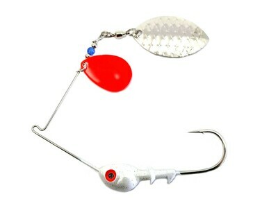 Spinnerbait Colorado Red/Wide Willow Nickel Scale Blades