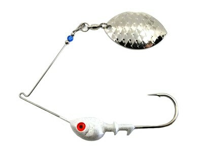 Spinnerbait Single Spin Nickel Wide Willow Scale Blades