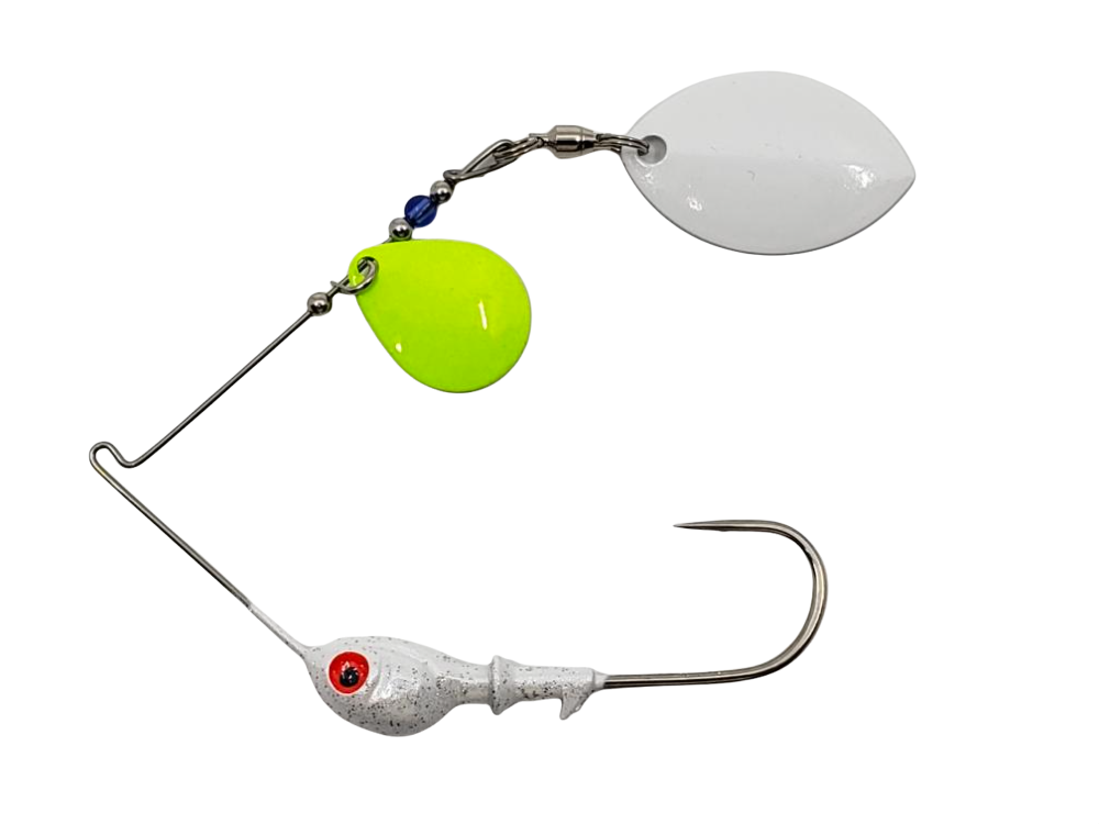 Spinnerbait Painted Colorado/Painted Wide Willow Blades