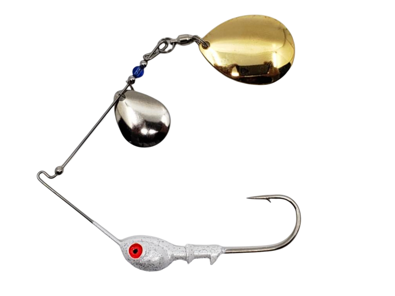 Spinnerbait Colorado Nickel/Gold Plain Blades