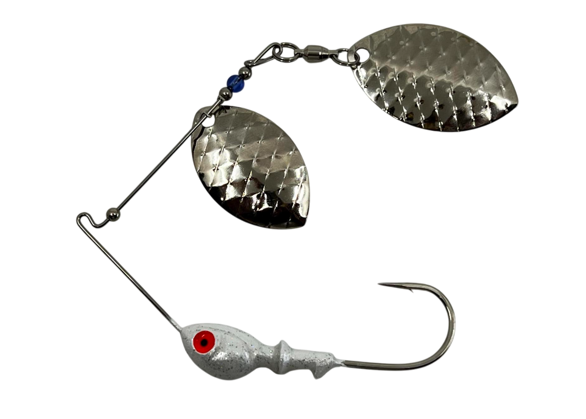 Spinnerbait 44 Double Magnum Wide Willow Nickel Blades