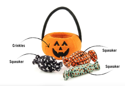 Pumpkin Basket &amp; 3 Twist Candy Toy - P.L.A.Y.