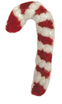 Natural Wool Candy Cane