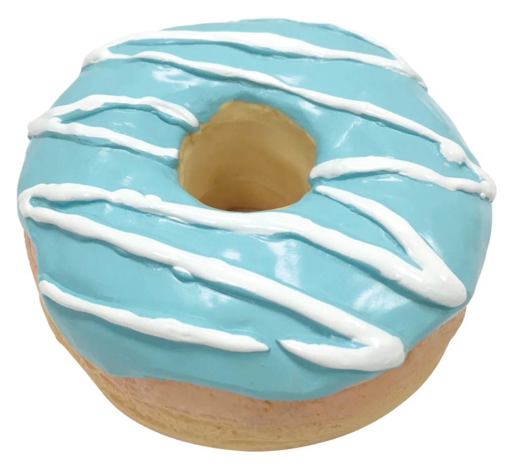 Latex Donut - Blueberry with White Stripes