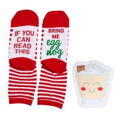 Sock &amp; Eggnog Toy - Gift Set