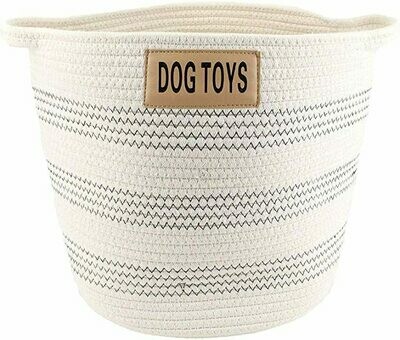 Cotton Rope Dog Toy Bin Cotton Rope Dog Toy Bin