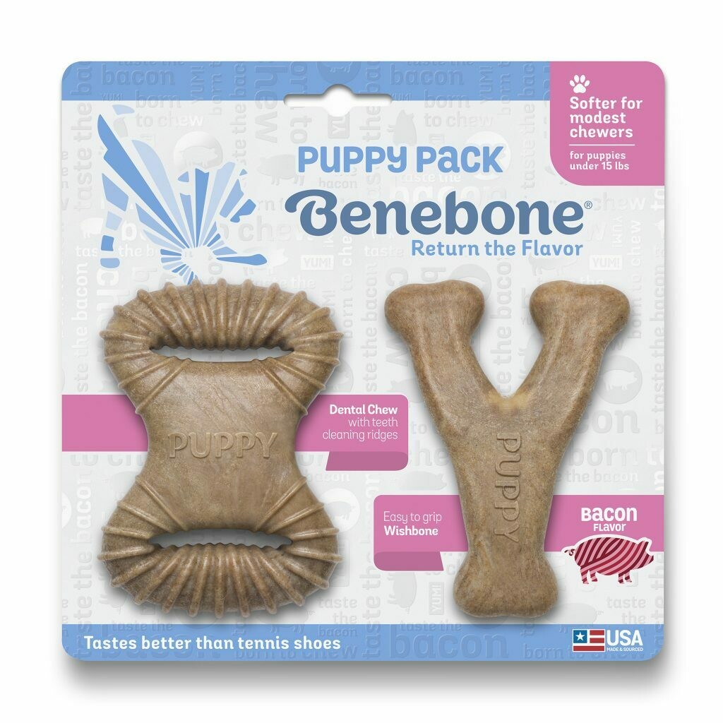 Puppy Pack Dental Chew Real Bacon - Benebone