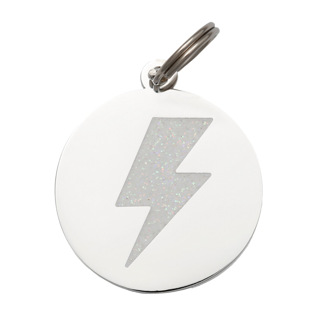 Lightening Bolt ( White/Silver ) Tag