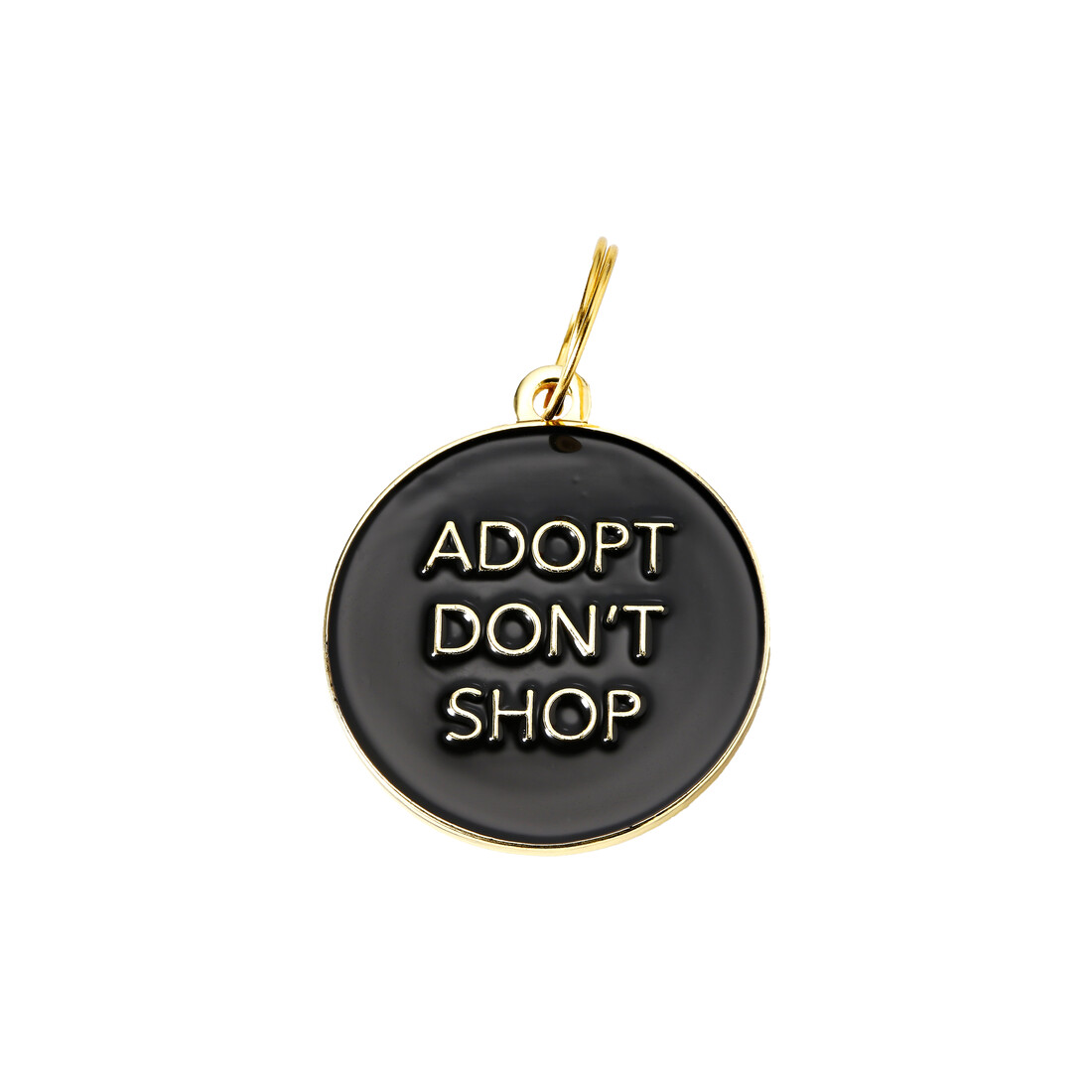 Adopt Don't Shop ( Black ) Tag