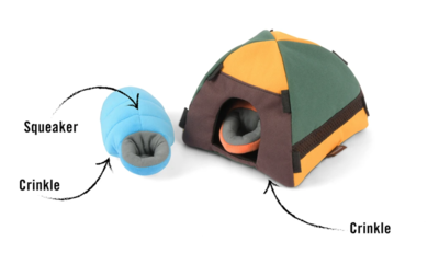 Tent &amp; Sleeping bags - Hide &amp; Seek - P.L.A.Y.
