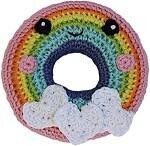 Organic Crochet Rainbow Donut Toy