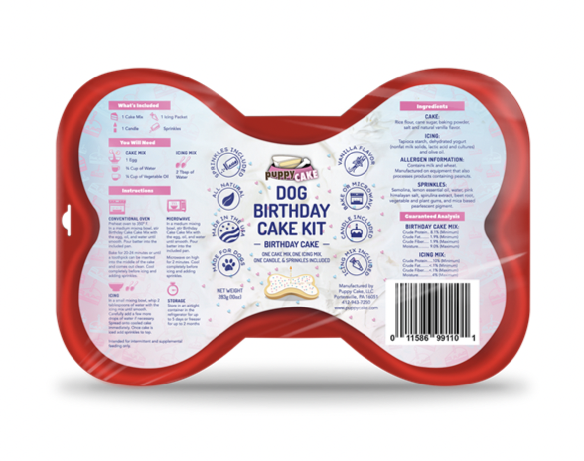 Dog Birthday Cake Kit - Puppy Cake