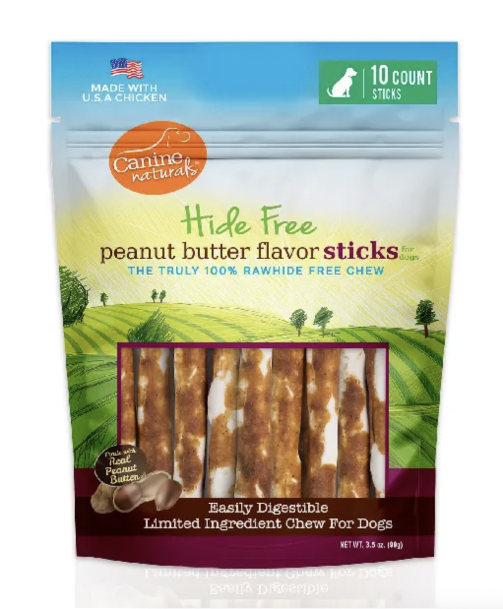 Hide Free Peanut Butter Chew - Sticks ( 10 Pack ) 