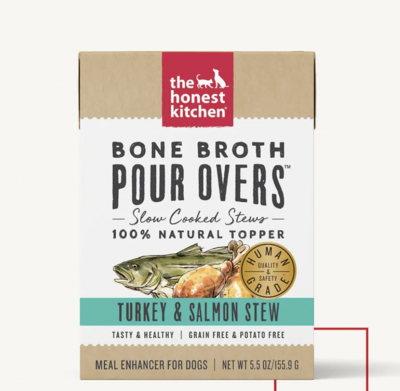 Bone Broth Pour Overs - Turkey & Salmon Stew - The Honest Kitchen
