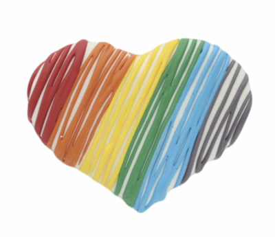Rainbow Heart Cookie - B&amp;R