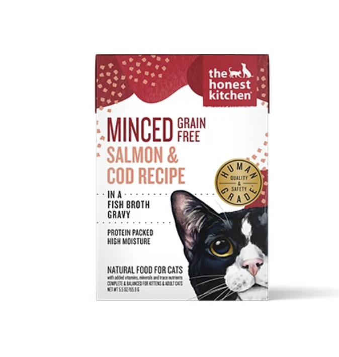 Minced GF Salmon & Cod Recipe Cat Food - Honest Kitchen