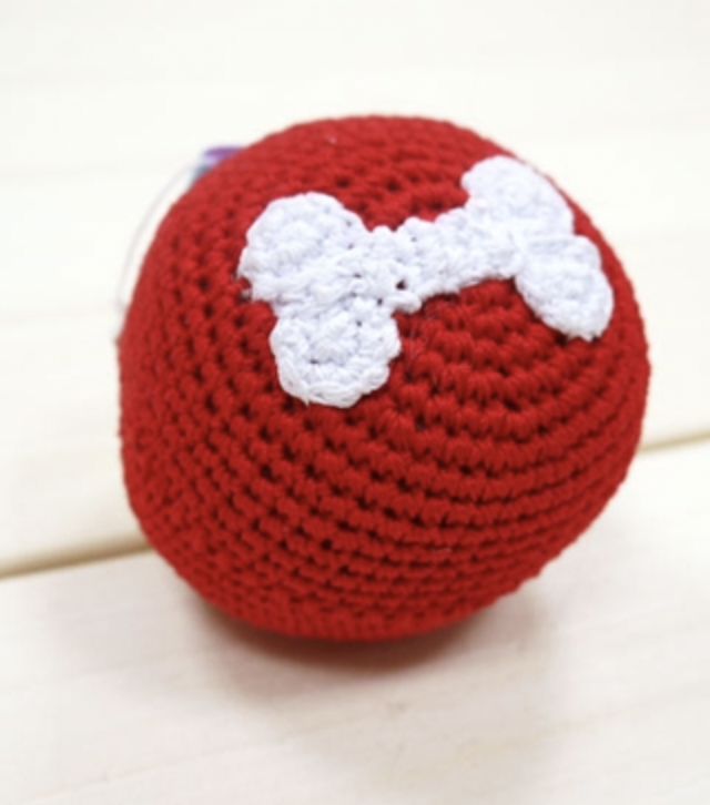 Organic Crochet Red Ball