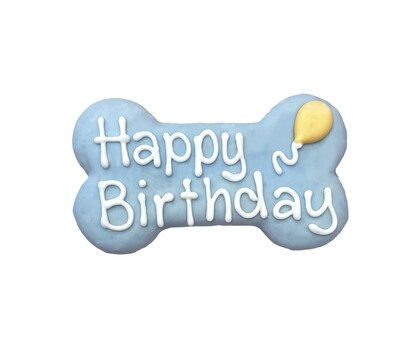 Happy Birthday Bone Cookie - 6” - B&R