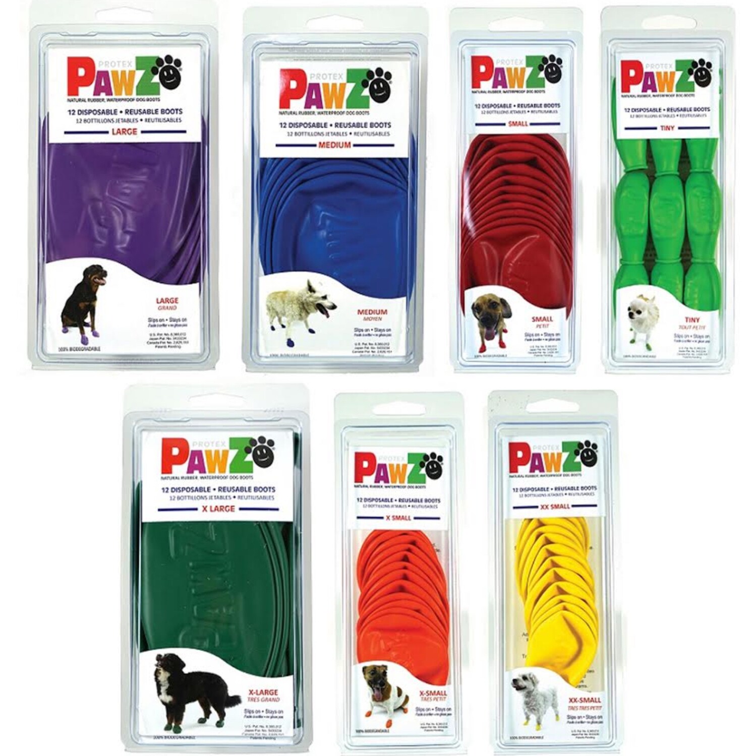 Pawz Dog Boots - Colour