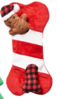 Candy Cane Bone w/Gingerbread Man - Hide & Seek Toy Candy Cane Bone w/Gingerbread Man - Hide & Seek Toy