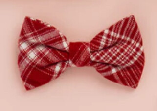 Marsala Plaid Flannel Bow Tie - FD