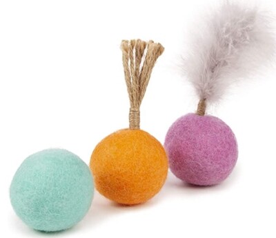 Organic Felt Ball Cat Toy