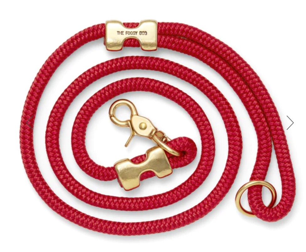 Ruby Red Rope Leash - FD