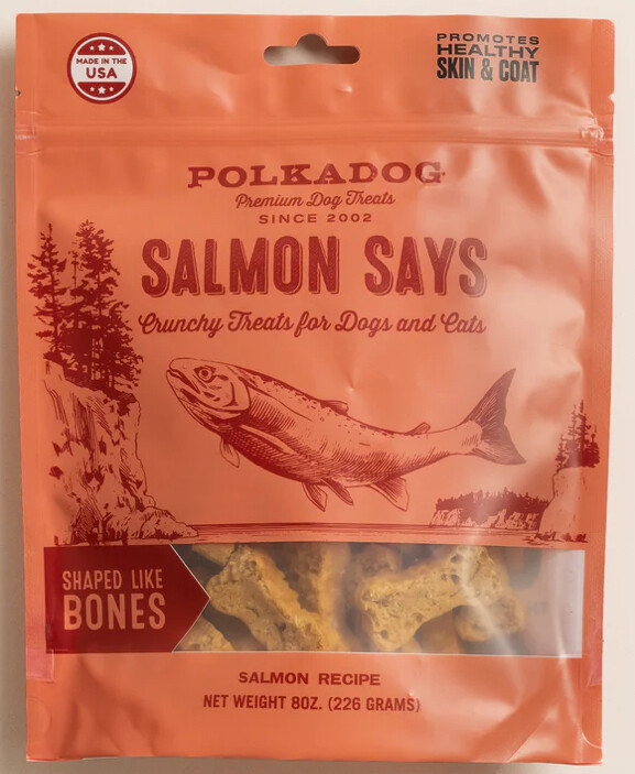 Salmon Says Mini Bones - Polkadog