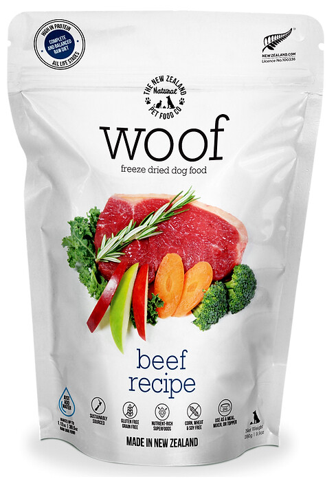 Beef Freeze Dried Dog Food - Woof