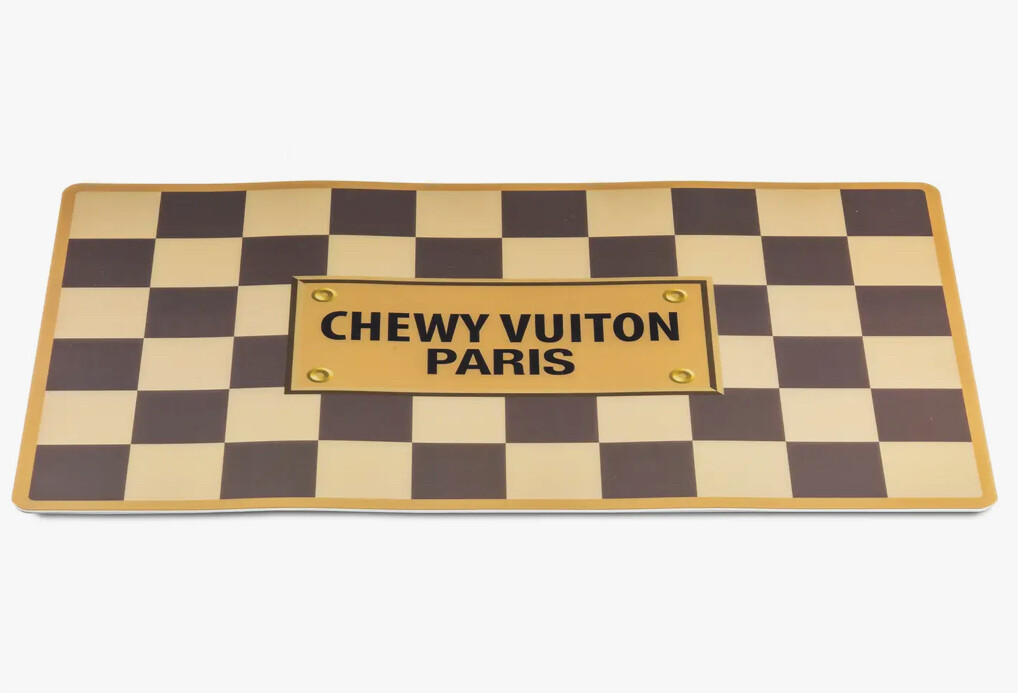 Checkered Chewy Vuitton Mat 