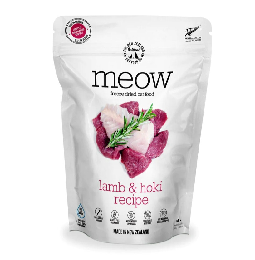 Lamb & Hoki Freeze Dried Cat Food - Meow
