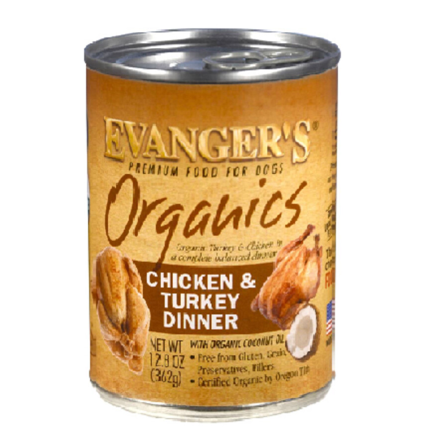 Organics Chicken & Turkey Dinner for Dogs - Evangers