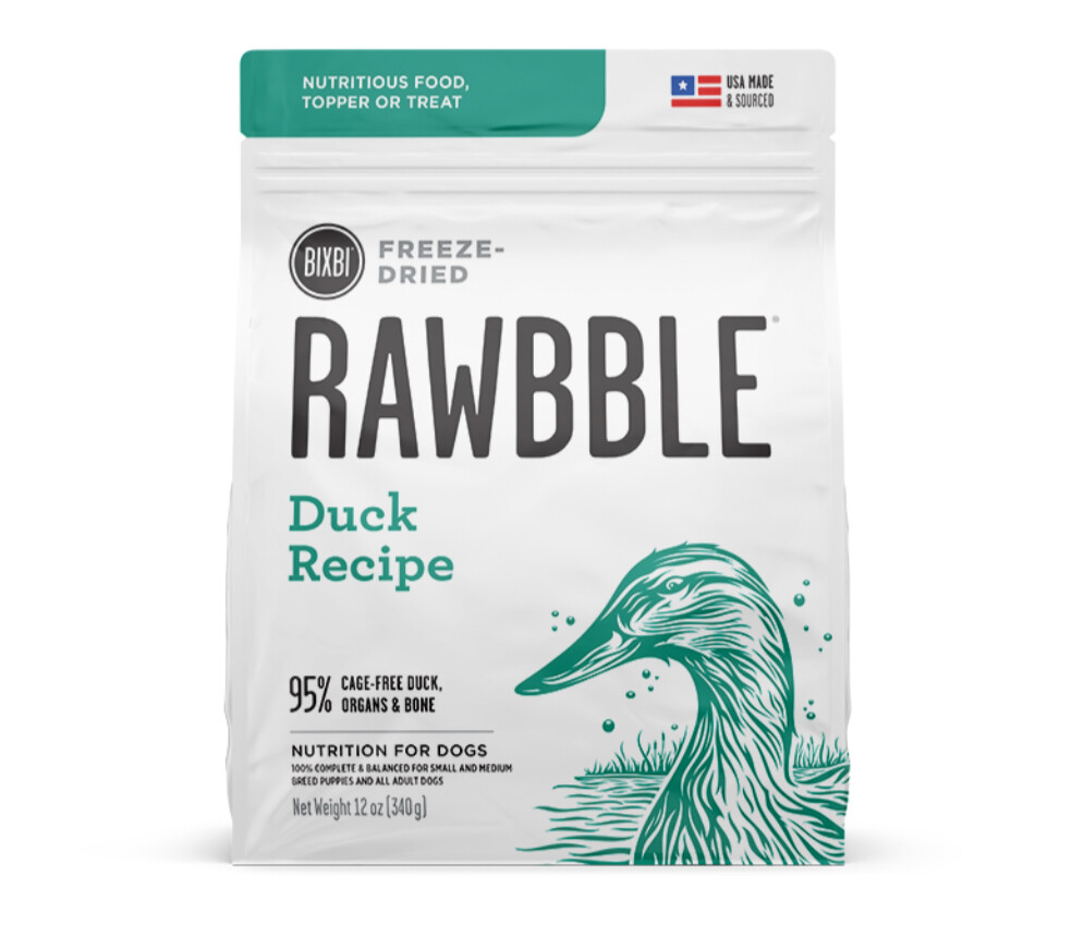 Rawbble Freeze Dried Duck Recipe - BIXBI