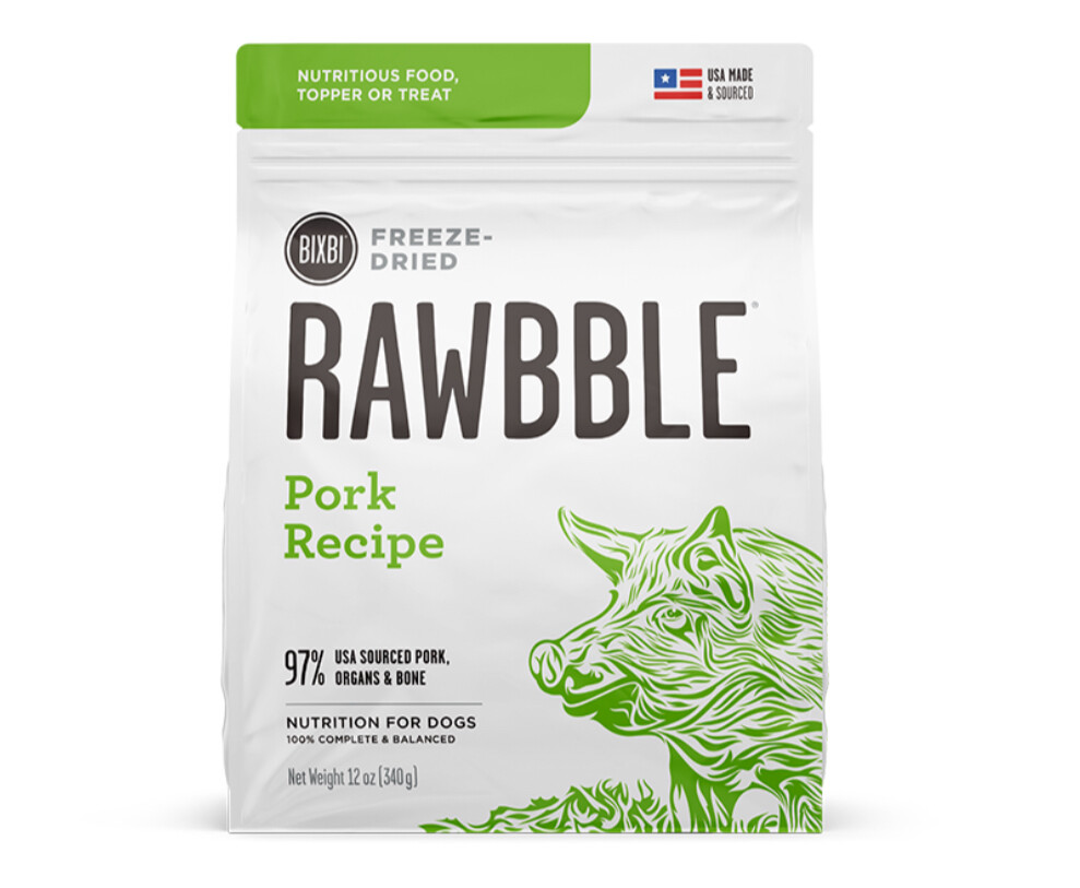 Rawbble Freeze Dried Pork Recipe - BIXBI