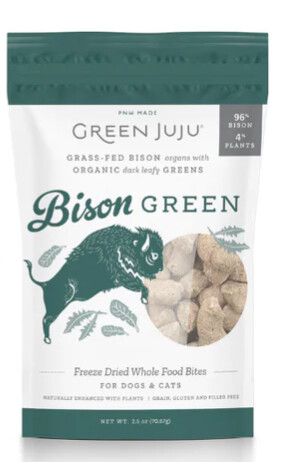 Super Green Bison Freeze Dried Topper - Green Juju