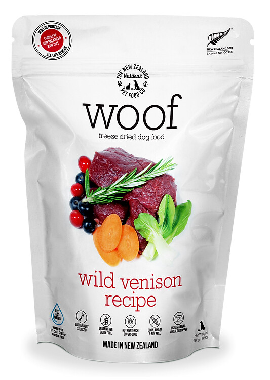 Wild Venison Freeze Dried Dog Food - Woof