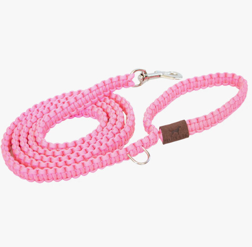 Paracord Dog Leash - Bubblegum Pink 