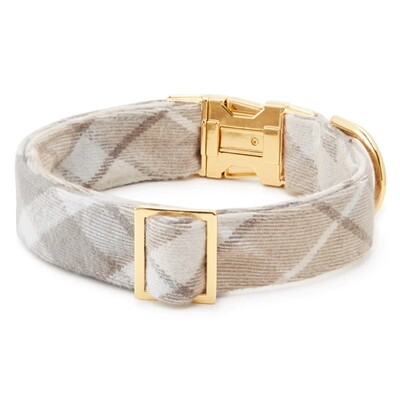 Cream Plaid Flannel Collar - FD