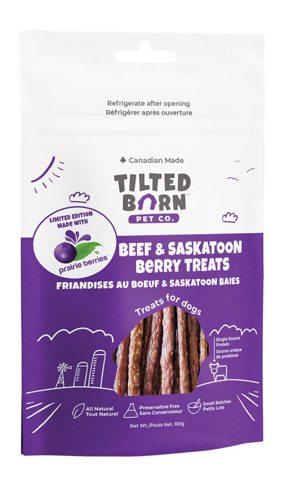 Canadian Beef &amp; Saskatoon Berry Treats - Tilted Barn