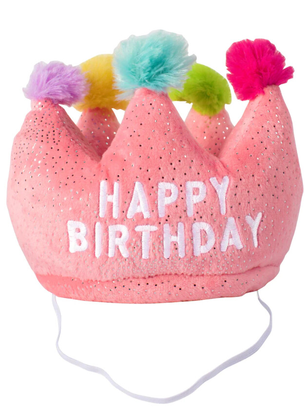 Wearable Happy Birthday Pink Crown Toy - FS