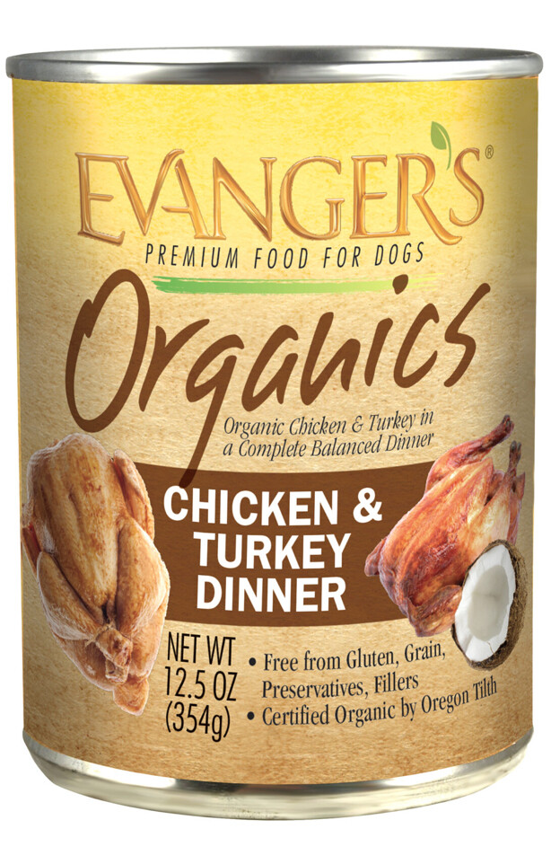 Organics Chicken &amp; Turkey Dinner - Evanger&#39;s