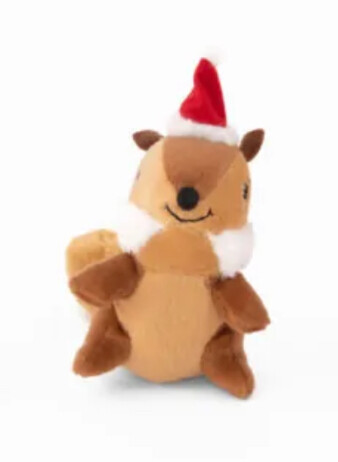 Mini Squirrel w/ Santa Hat Toy - ZP